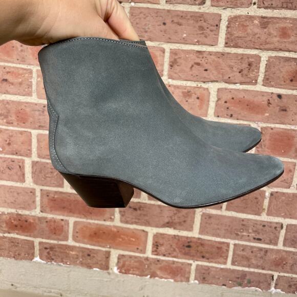 Isabel Marant Western Gray Suede Dacken Ankle Boots Booties Country Boho sz 36 - Picture 2 of 16